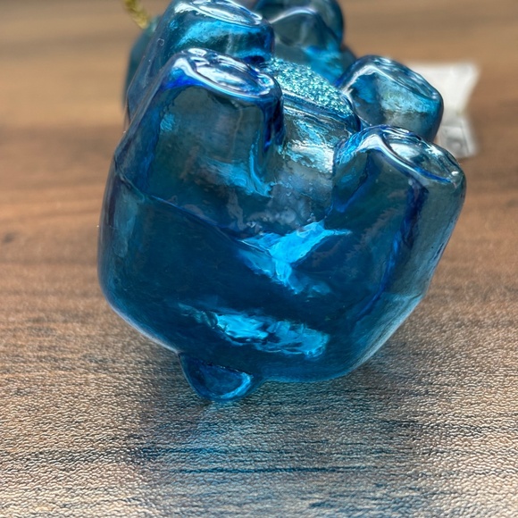 Blue Glass GUMMY BEAR Candy Christmas Tree Belly Hanging Holiday Ornament Decor - Picture 7 of 9